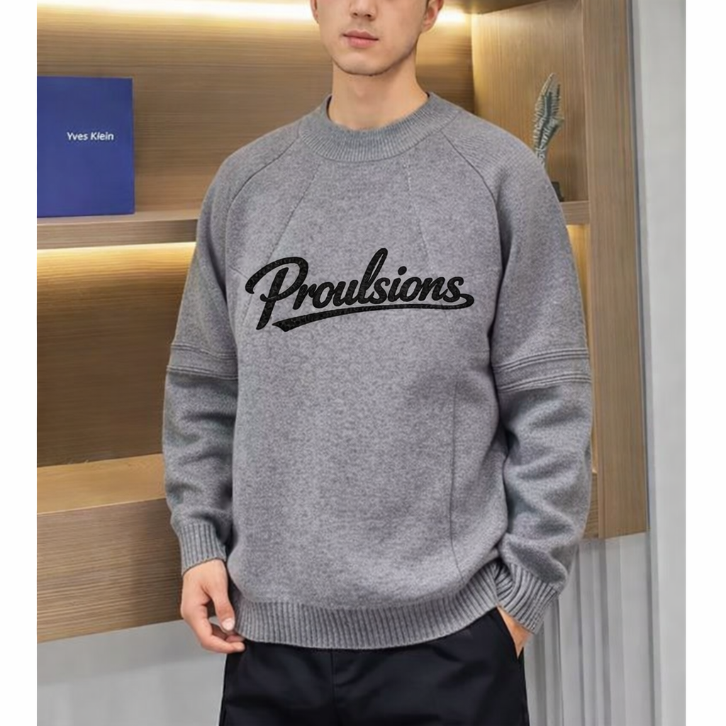 Proulsions knitted crew neck sweater