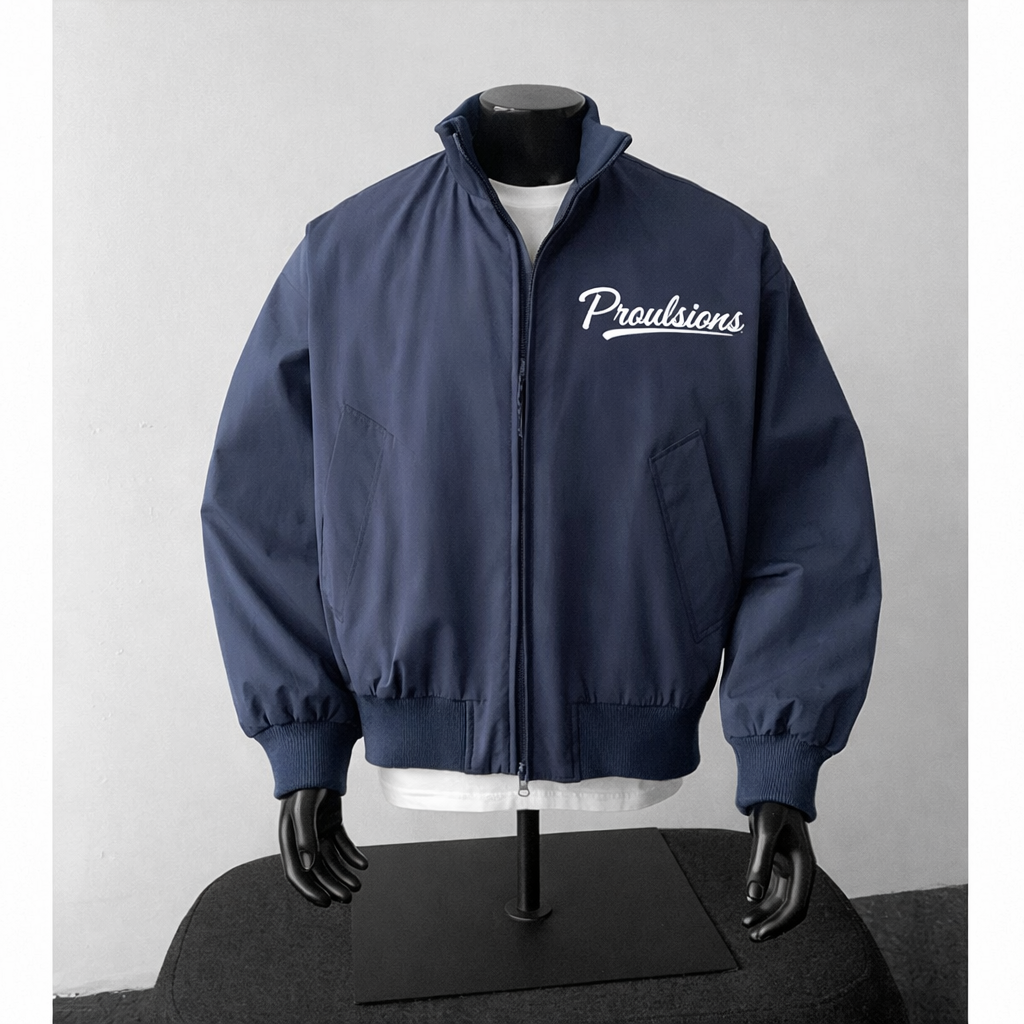 Proulsions Men's Stand Collar Flight Jacket