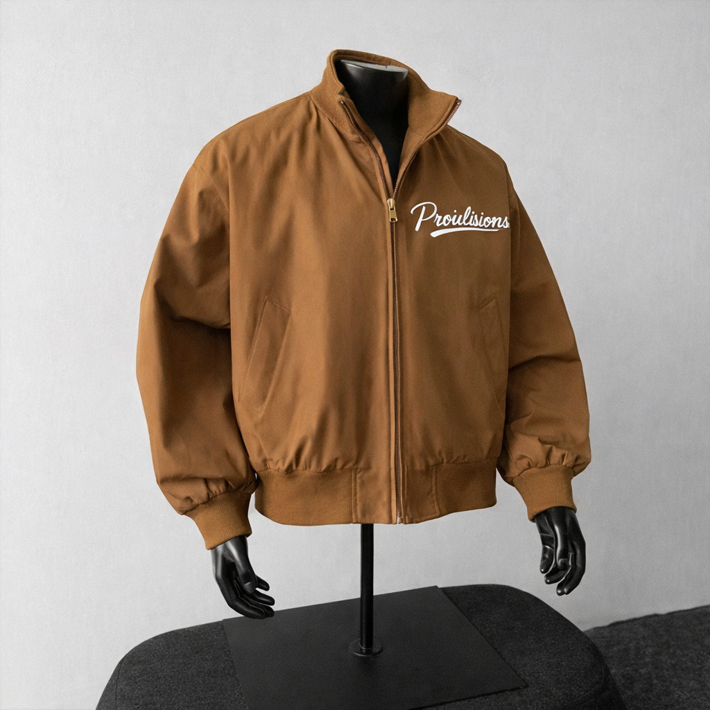 Proulsions Men's Stand Collar Flight Jacket