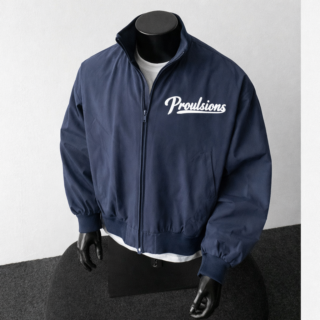 Proulsions Men's Stand Collar Flight Jacket